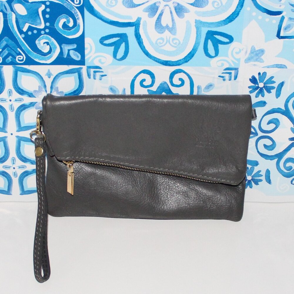 12. NICE VERA PELLE LEATHER WRISLET - GREY